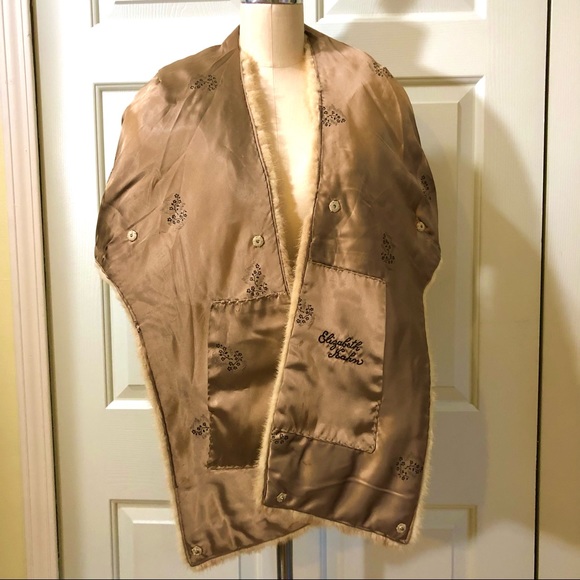 Vintage Joseph Palanker & Sons Adjustable Length Mink Stole Beige - Picture 15 of 16